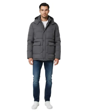ABRIGO PLUMÍFERO MONCLER HOMBRE GRIS OSCURO