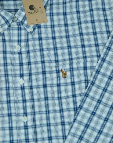 CAMISA POLO RALPH LAUREN HOMBRE AZUL Y BLANCO