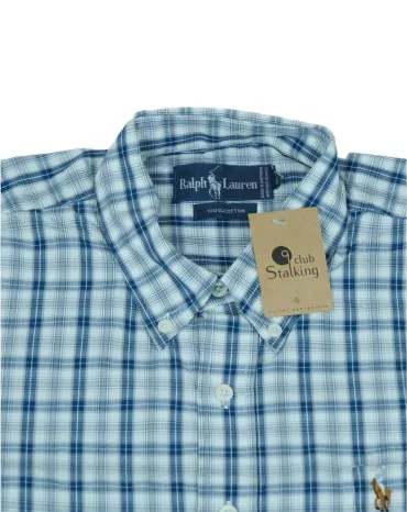 CAMISA POLO RALPH LAUREN HOMBRE AZUL Y BLANCO