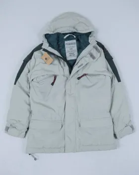 PARKA NAPAPIJRI HOMBRE GRIS CLARO