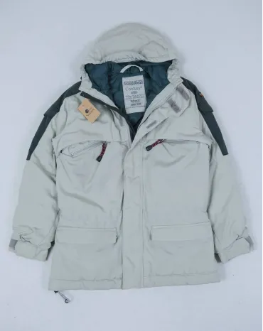 PARKA NAPAPIJRI HOMBRE GRIS CLARO