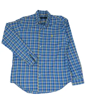 CAMISA RALPH LAUREN HOMBRE AZUL A CUADROS