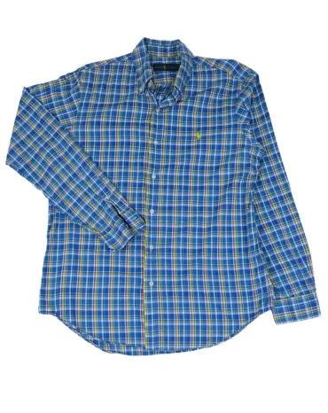CAMISA RALPH LAUREN HOMBRE AZUL A CUADROS