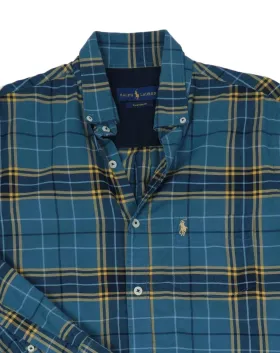 CAMISA RALPH LAUREN HOMBRE AZUL TURQUESA