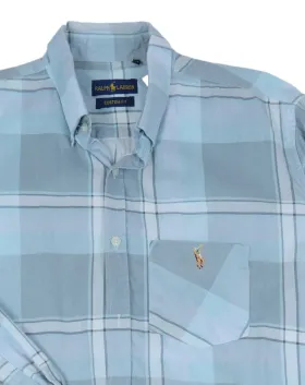 CAMISA RALPH LAUREN HOMBRE AZUL CLARO