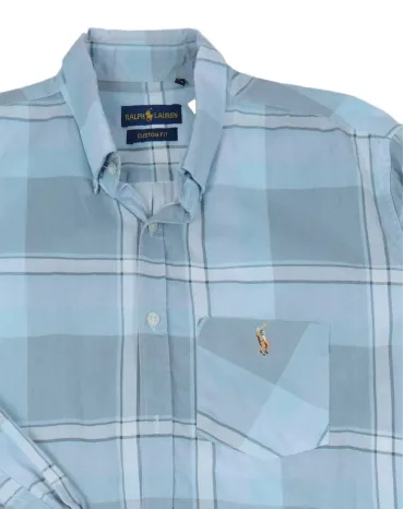 CAMISA RALPH LAUREN HOMBRE AZUL CLARO