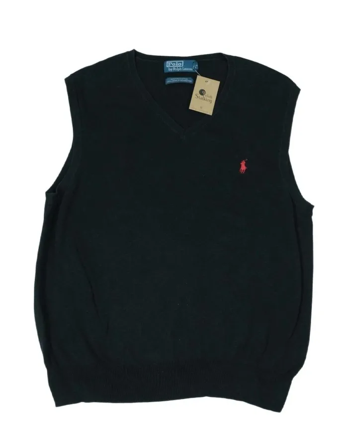 CHALECO PUNTO POLO RALPH LAUREN HOMBRE NEGRO