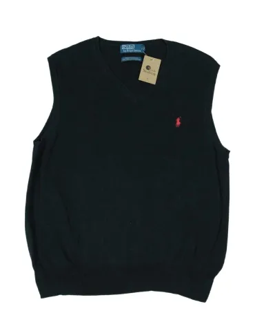 CHALECO PUNTO POLO RALPH LAUREN HOMBRE NEGRO