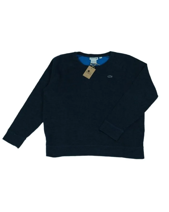 SUDADERA CUELLO REDONDO LACOSTE HOMBRE AZUL MARINO