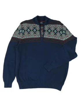 JERSEY MEDIA CREMALLERA IZOD HOMBRE AZUL MARINO
