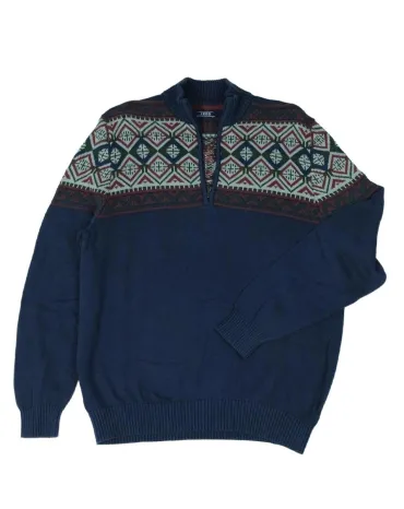JERSEY MEDIA CREMALLERA IZOD HOMBRE AZUL MARINO