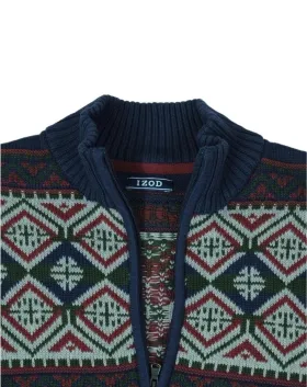 JERSEY MEDIA CREMALLERA IZOD HOMBRE AZUL MARINO
