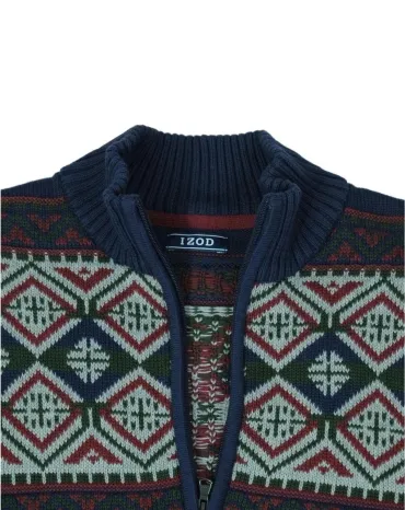 JERSEY MEDIA CREMALLERA IZOD HOMBRE AZUL MARINO