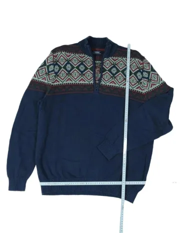 JERSEY MEDIA CREMALLERA IZOD HOMBRE AZUL MARINO