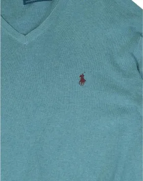 JERSEY CUELLO V POLO RALPH LAUREN HOMBRE VERDE AGUA