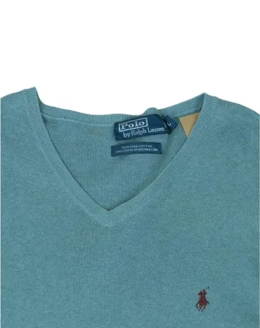 JERSEY CUELLO V POLO RALPH LAUREN HOMBRE VERDE AGUA