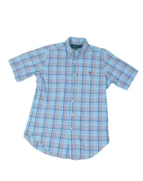 CAMISA MANGA CORTA RALPH LAUREN HOMBRE AZUL CLARO