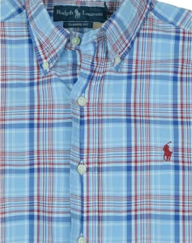 CAMISA MANGA CORTA RALPH LAUREN HOMBRE AZUL CLARO