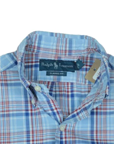 CAMISA MANGA CORTA RALPH LAUREN HOMBRE AZUL CLARO