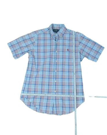 CAMISA MANGA CORTA RALPH LAUREN HOMBRE AZUL CLARO