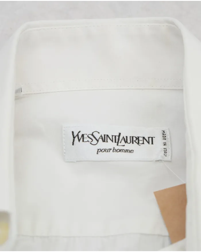 CAMISA HOMBRE YVES SAINT LAURENT BLANCA SEGUNDA MANO