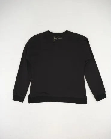 JOHN RICHMOND SUDADERA MUJER NEGRA LOGO JR LENTEJUELAS - EXCLUSIVA A++