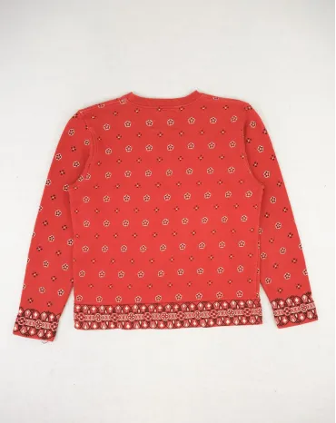 MOSCHINO JEANS SUDADERA MUJER ROJA BANDANA VINTAGE - SEGUNDA MANO A++