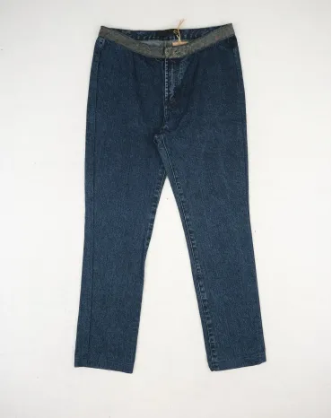 PANTALÓN VAQUERO MUJER JUST CAVALLI AZUL ÍNDIGO PEDRERÍA TALLE ALTO - SEGUNDA MANO A++