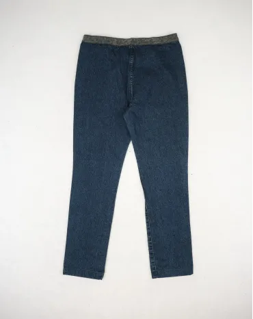 PANTALÓN VAQUERO MUJER JUST CAVALLI AZUL ÍNDIGO PEDRERÍA TALLE ALTO - SEGUNDA MANO A++