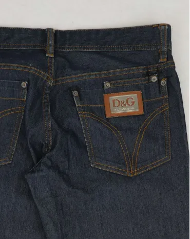 DOLCE & GABBANA JEANS MUJER AZUL OSCURO CORTE RECTO - SEGUNDA MANO A++