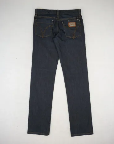 DOLCE & GABBANA JEANS MUJER AZUL OSCURO CORTE RECTO - SEGUNDA MANO A++