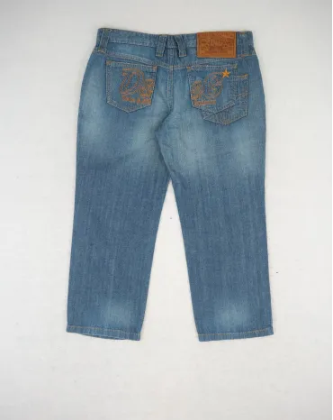 DOLCE & GABBANA JEANS MUJER AZUL MEDIO CAPRI BORDADO - SEGUNDA MANO A++
