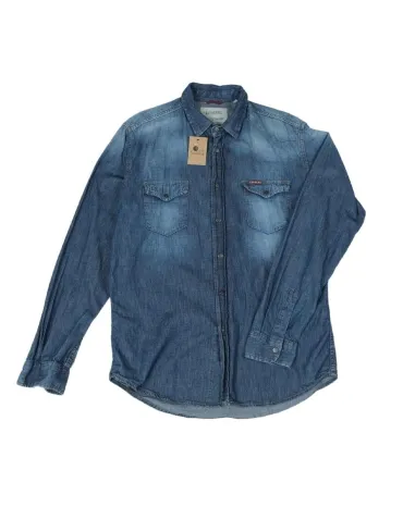 CAMISA VAQUERA CARRERA HOMBRE AZUL