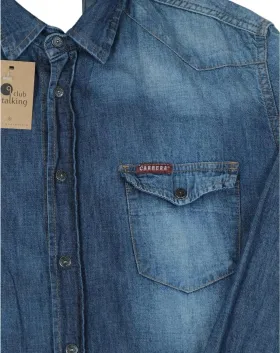 CAMISA VAQUERA CARRERA HOMBRE AZUL
