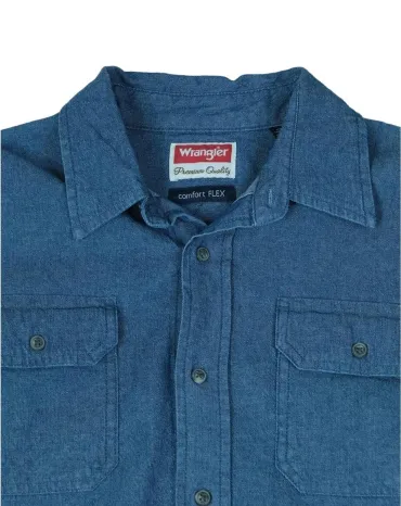 CAMISA VAQUERA WRANGLER HOMBRE AZUL