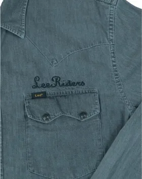 CAMISA VAQUERA LEE HOMBRE AZUL GRISÁCEO