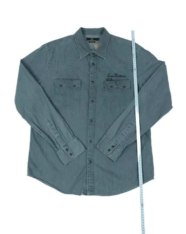 CAMISA VAQUERA LEE HOMBRE AZUL GRISÁCEO