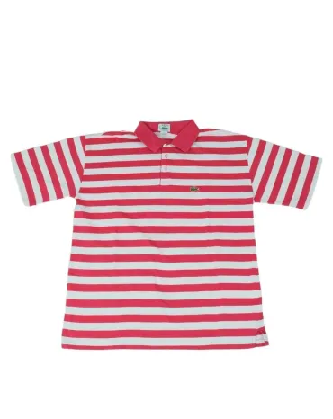 POLO LACOSTE HOMBRE ROJO Y BLANCO