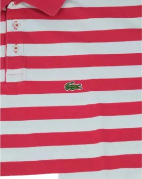 POLO LACOSTE HOMBRE ROJO Y BLANCO