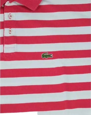 POLO LACOSTE HOMBRE ROJO Y BLANCO