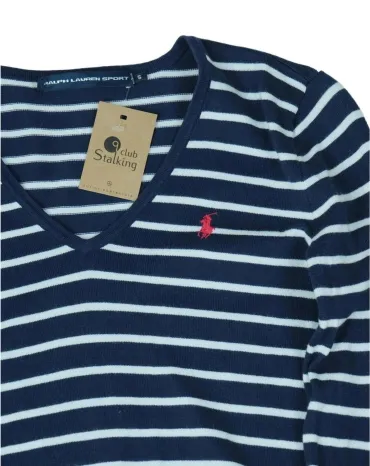 JERSEY RALPH LAUREN MUJER AZUL MARINO Y BLANCO