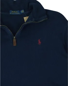 SUDADERA CUELLO ALTO CON CREMALLERA POLO RALPH LAUREN HOMBRE AZUL MARINO