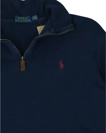 SUDADERA CUELLO ALTO CON CREMALLERA POLO RALPH LAUREN HOMBRE AZUL MARINO