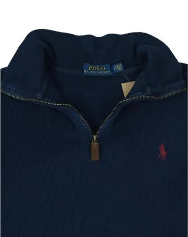 SUDADERA CUELLO ALTO CON CREMALLERA POLO RALPH LAUREN HOMBRE AZUL MARINO