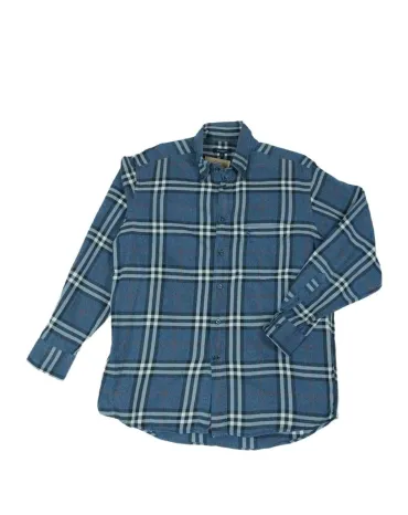 CAMISA BURBERRY MANGA LARGA HOMBRE AZUL A CUADROS