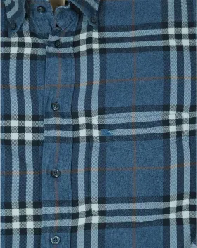 CAMISA BURBERRY MANGA LARGA HOMBRE AZUL A CUADROS