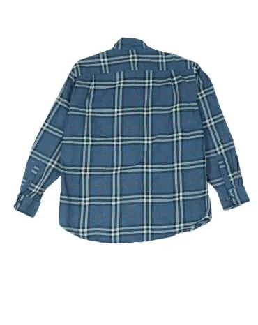 CAMISA BURBERRY MANGA LARGA HOMBRE AZUL A CUADROS