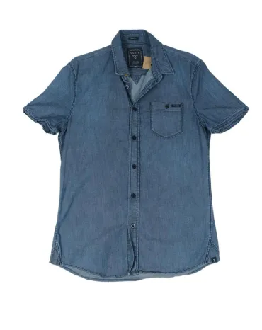 CAMISA MANGA CORTA GUESS HOMBRE AZUL DENIM