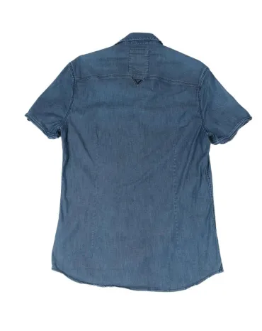 CAMISA MANGA CORTA GUESS HOMBRE AZUL DENIM