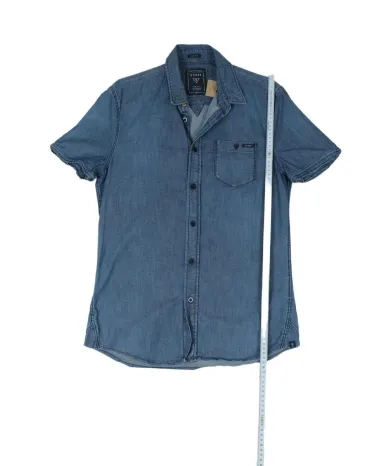 CAMISA MANGA CORTA GUESS HOMBRE AZUL DENIM